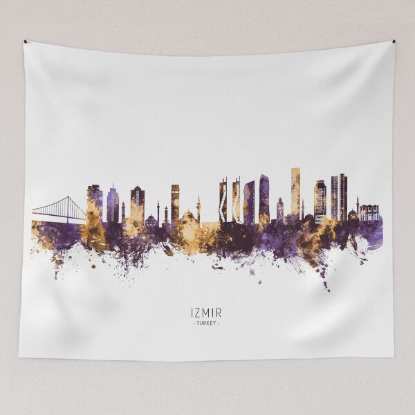 Aperçu de l'œuvre Izmir Turkey Skyline créée et vendue par ArtPrints.