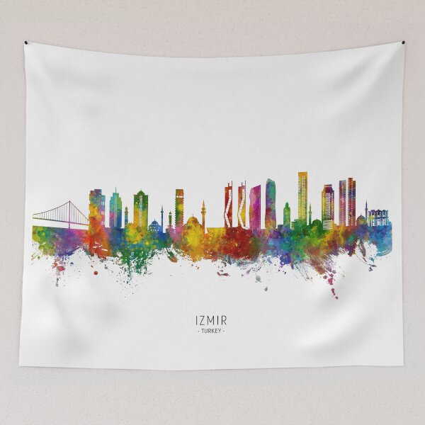 Aperçu de l'œuvre Izmir Turkey Skyline créée et vendue par ArtPrints.