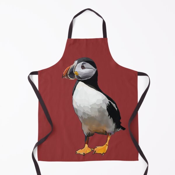 Item preview, Puffin by BeeFoxTree Red background designed and sold by BeeFoxTree.