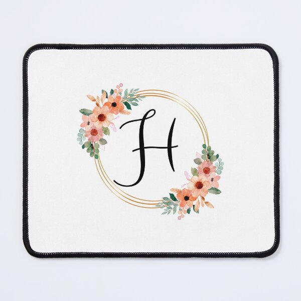 Item preview, Monogram Letter H | Coral Floral Design designed and sold by JustSeasons.
