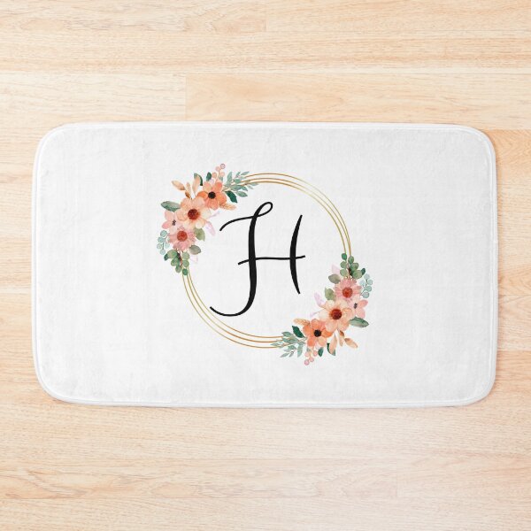 Item preview, Monogram Letter H | Coral Floral Design designed and sold by JustSeasons.