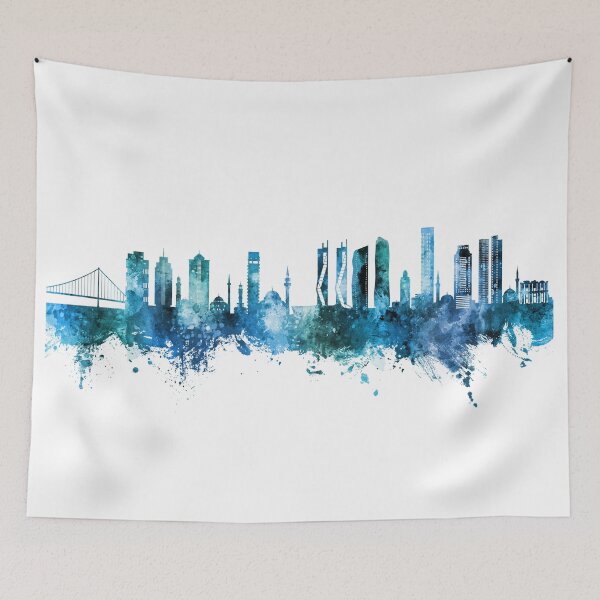 Aperçu de l'œuvre Izmir Turkey Skyline créée et vendue par ArtPrints.