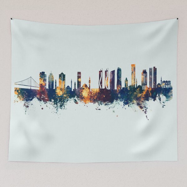 Aperçu de l'œuvre Izmir Turkey Skyline créée et vendue par ArtPrints.