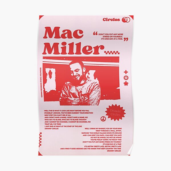 Mac-Miller Cigarette Pack Discography Poster