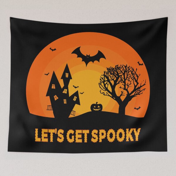 Item preview, Let's get spooky - retro halloween designed and sold by SidTastic .