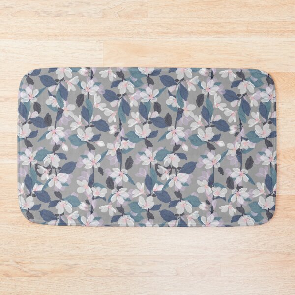 Item preview, Sakura Japanese Silk Pattern Pink Flowers Blue Leaves designed and sold by Jaydee001.