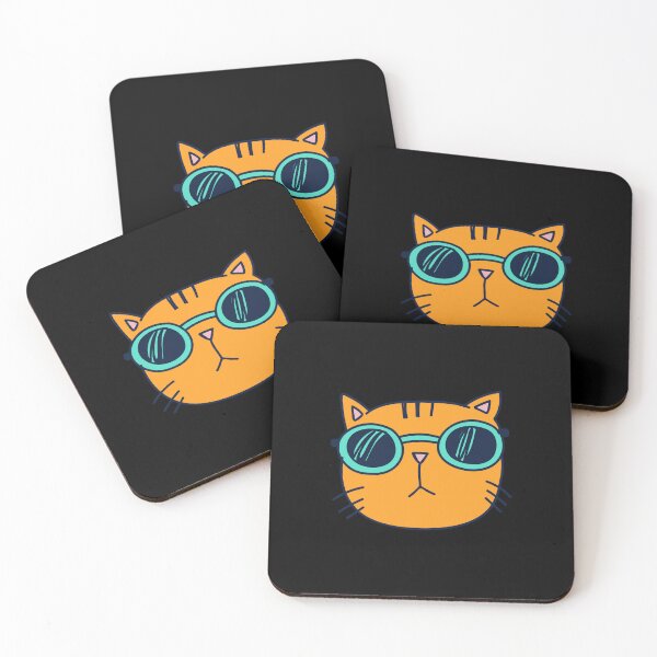 Item preview, Funny Cat Face With Funky Glasses designed and sold by PotluckPrints.