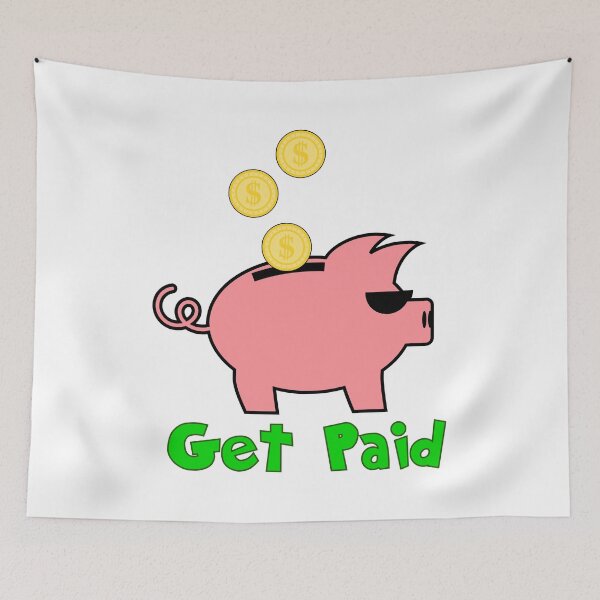 Item preview, Get Paid Piggy Bank designed and sold by ArashiiGames.