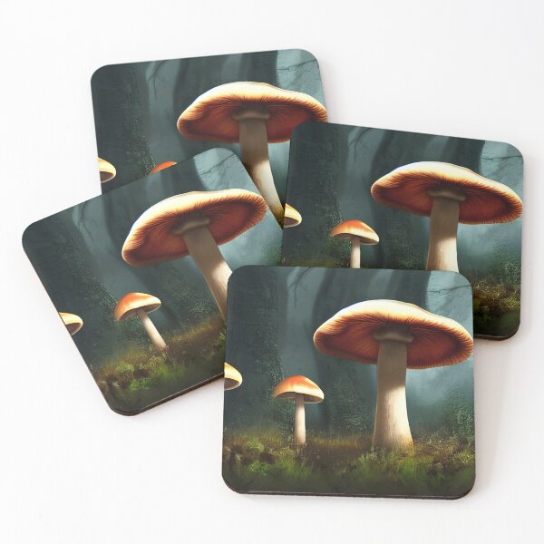 Item preview, Mushroom Forest Brocade, Ai Generated Art  designed and sold by ACC .