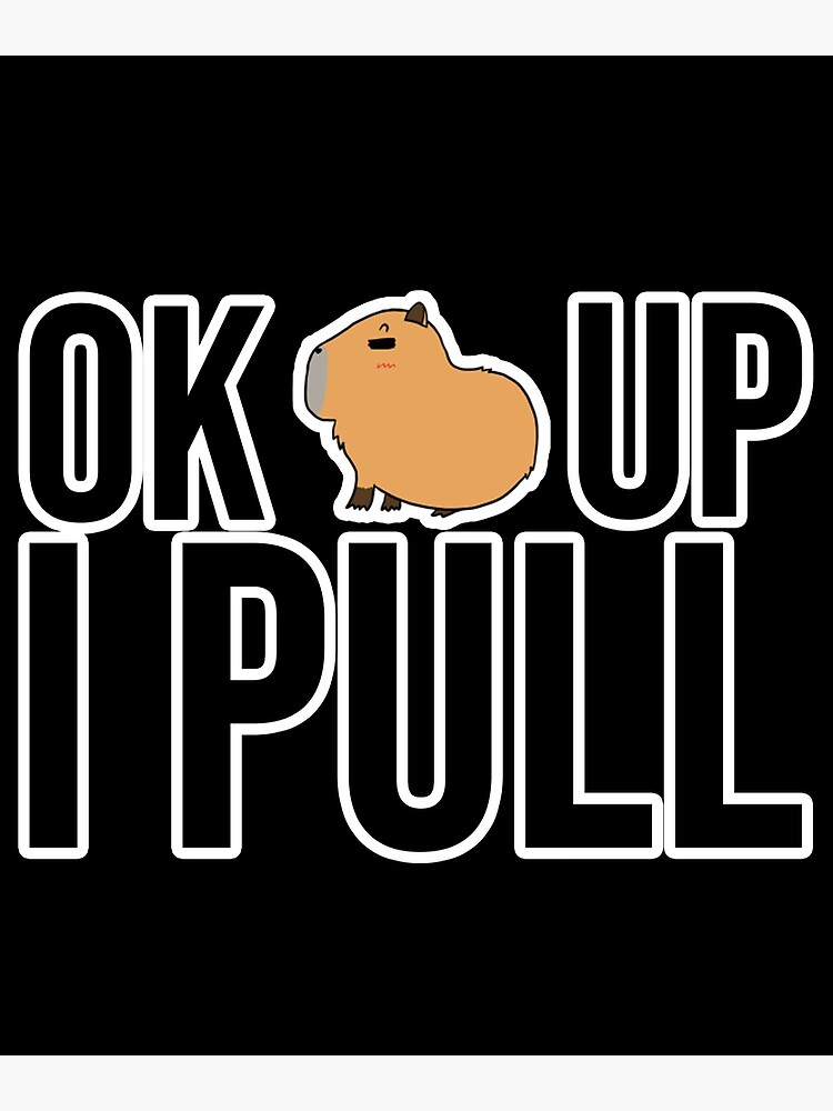 "meme OK i pull up capybara ok i pull up " Poster for Sale by