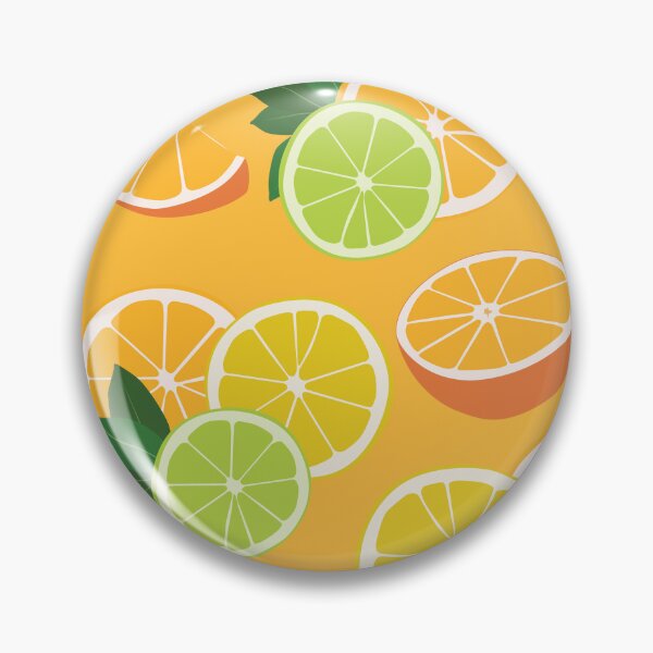 Aperçu de l'œuvre Oranges, citrons et citrons verts sur orange créée et vendue par BeccaJaneDesign.