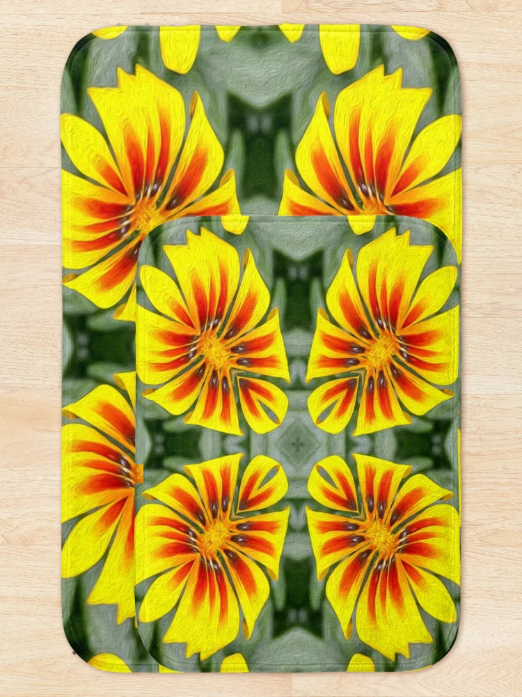 Thumbnail 5 of 6, Bath Mat, Vivid Flower Pattern designed and sold by Patternflower.