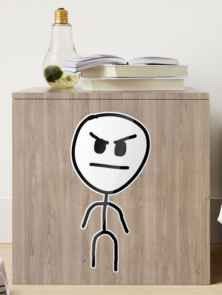 Stickman shocked funny Sticker for Sale by StickyMann