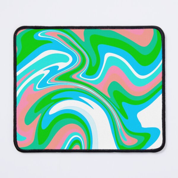 Item preview, Modern Liquid Swirl Abstract Pattern Square Green, Orange and Blue Multicolor Design designed and sold by theprintedclub.