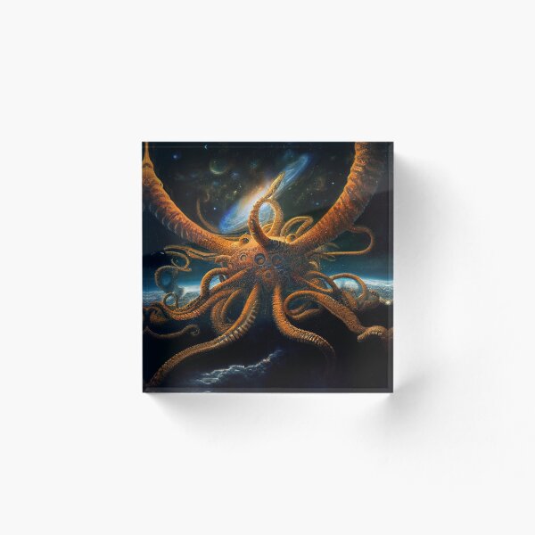 Item preview, Space Kraken devorando un planeta Vintage Póster designed and sold by ArcadeVault.