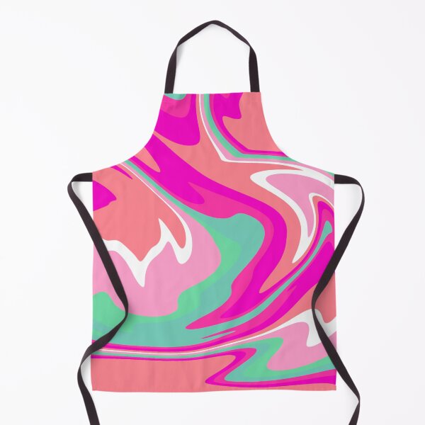 Item preview, Modern Liquid Swirl Abstract Pattern Square Neon Pink and Blue Multicolor Design designed and sold by theprintedclub.