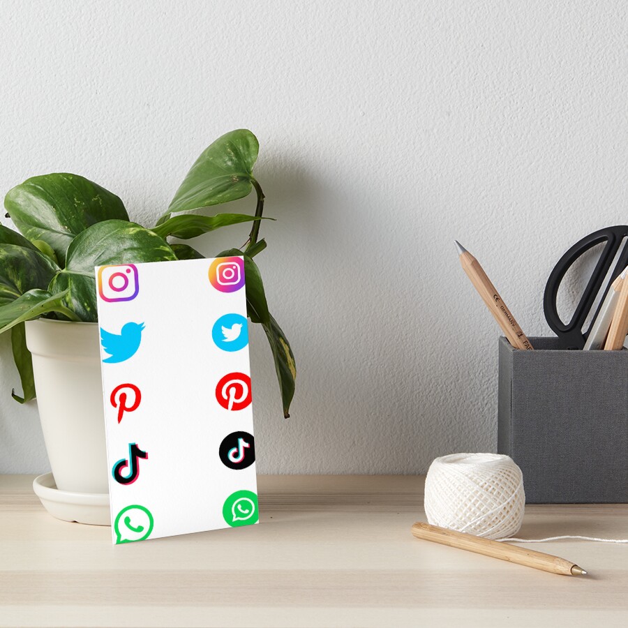 "Social Media Icons " Art Board Print for Sale by wa2022 Redbubble
