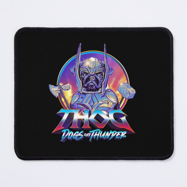 Item preview, THOG - Dogs and Thunder - Funny pug superhero designed and sold by BrainlabStudios.