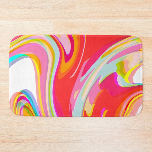 Item preview, Modern Liquid Swirl Abstract Pattern Square Vibrant Sunset Multicolor Design designed and sold by theprintedclub.