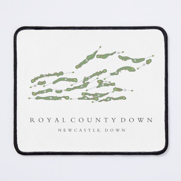Artikelvorschau, Grafische Karte des Golfplatzes Royal County Down entworfen und verkauft von Reign-Man.