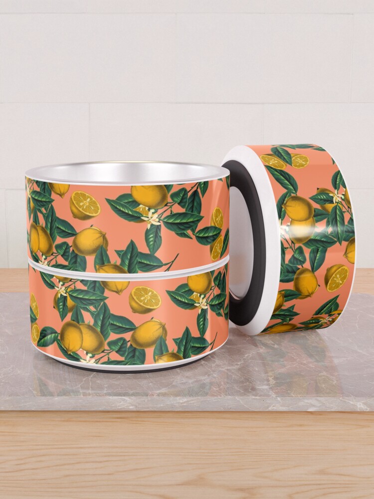 Alternate view of Lemon and Leaf Pet Bowl