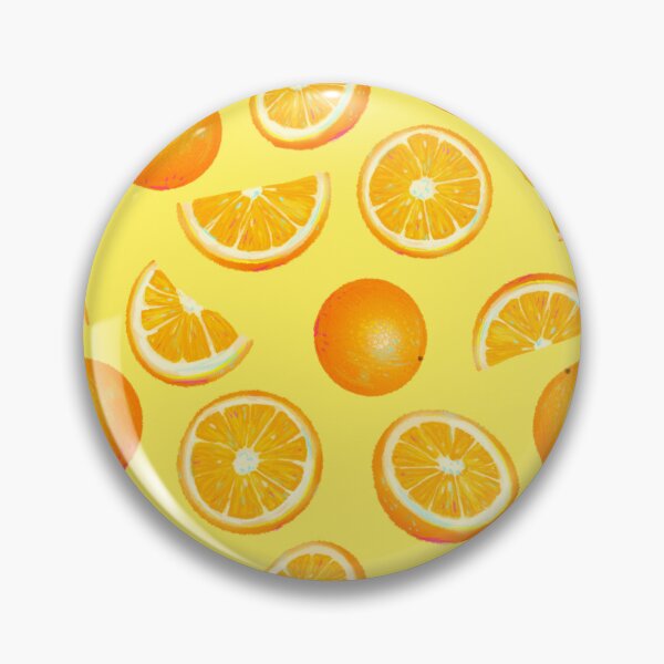 Item preview, Zesty Summer Orange Citrus Slices Pattern in Yellow designed and sold by ECMazurDesign.