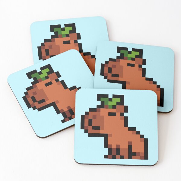 Item preview, Smol Pixel Capybara - Sprout designed and sold by Tofu's Pixel Art Store.