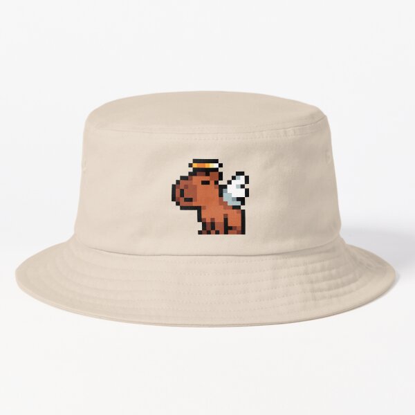 Vista previa del artículo con la obra «Smol Pixel Carpincho - Ángel», diseñado y vendido por Tofu's Pixel Art Store.