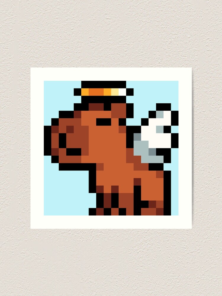 Smol Pixel Capybara Sticker for Sale by TofuPixel