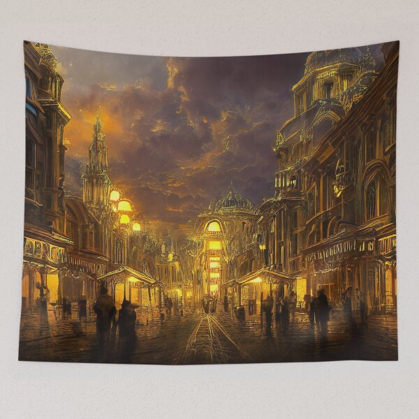 Item preview, Nebula Aureum - Main Road designed and sold by DreamArtVisuals.