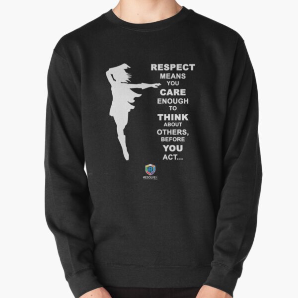 SUPERHERO RESPECT - White Silhouette Pullover Sweatshirt