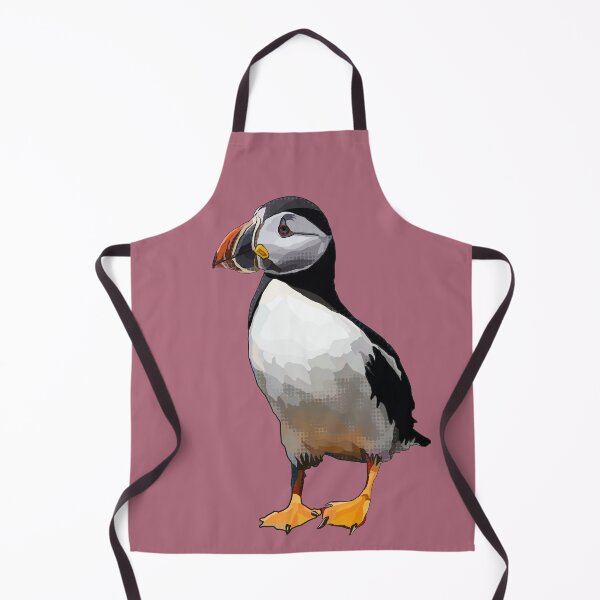 Item preview, Puffin by BeeFoxTree Pink background designed and sold by BeeFoxTree.
