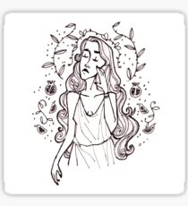 Persephone Greek Mythology Illustration Sticker