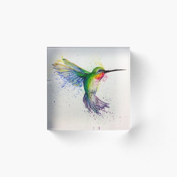 hummingbird Acrylic Block