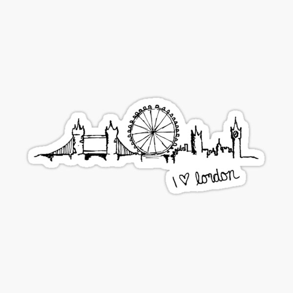 London Skyline Stickers for Sale