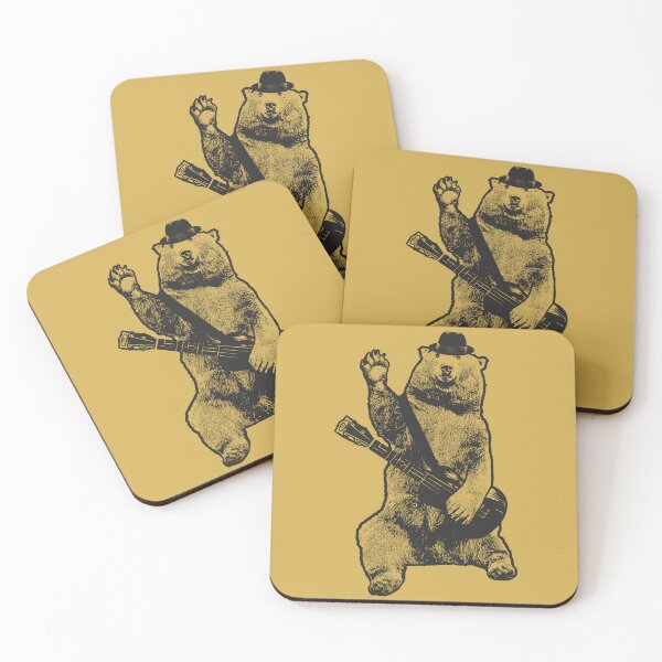 Item preview, Bear wielding ukulele designed and sold by autoboxdesign.