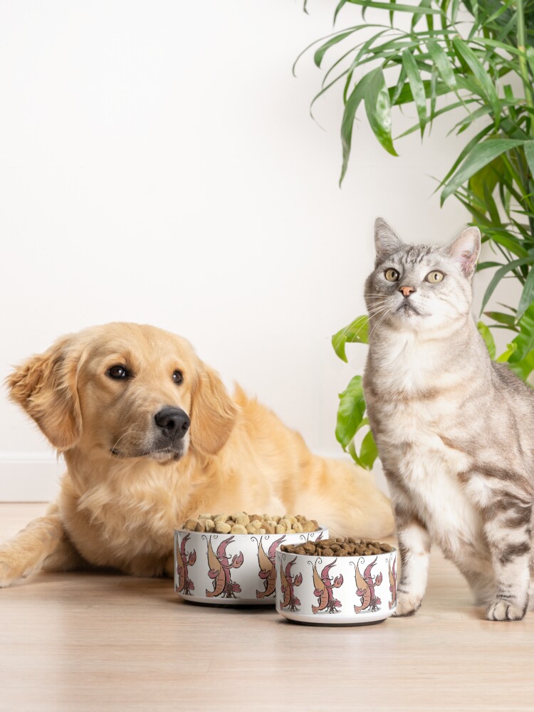Alternate view of swaying lobsters Pet Bowl