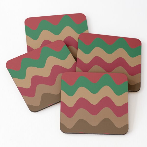 Item preview, Retro groovy Christmas waves red, green and brown.  designed and sold by Yasminepatterns .