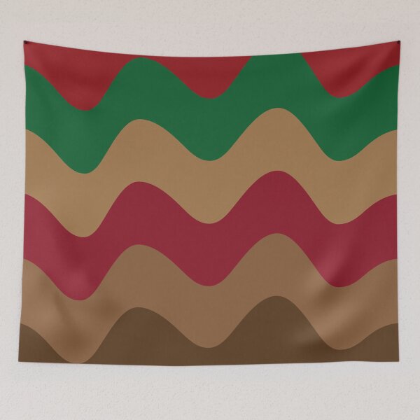 Item preview, Retro groovy Christmas waves red, green and brown.  designed and sold by Yasminepatterns .