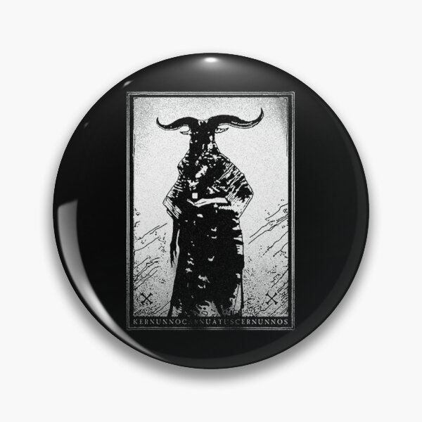 Item preview, Horned God, Cernunnos, white on black version designed and sold by SHOPOI76URE.