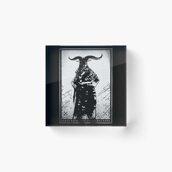 Item preview, Horned God, Cernunnos, white on black version designed and sold by SHOPOI76URE.