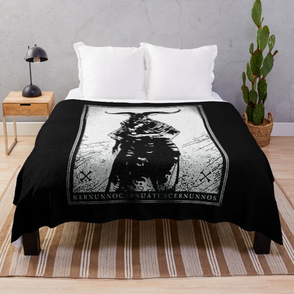 Item preview, Horned God, Cernunnos, white on black version designed and sold by SHOPOI76URE.