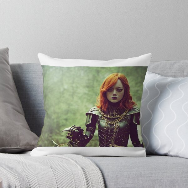 Item preview, EmmaStone the middle earth warrior with dark elvish gothic armor (ai created) designed and sold by specimba.