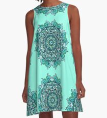 Blue mandala A-Line Dress