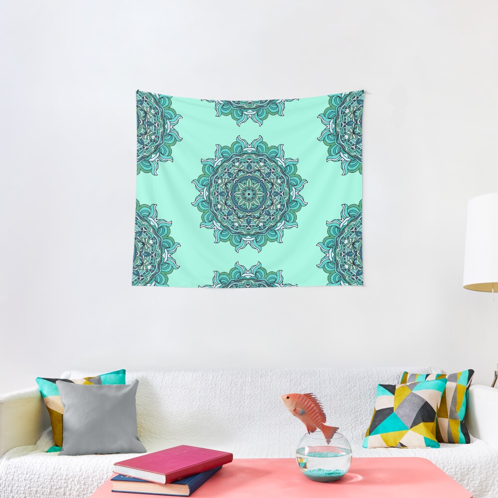 Blue mandala Tapestry