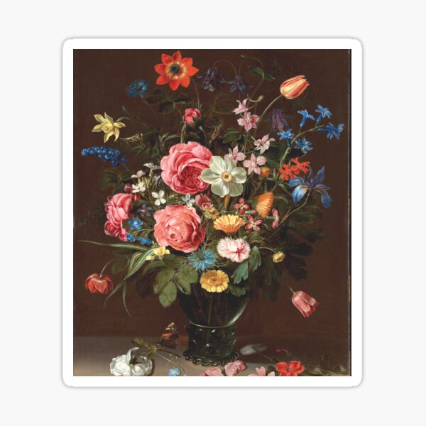 "A Bouquet of Flowers by Clara Peeters" Sticker for Sale by ivanadesign Redbubble