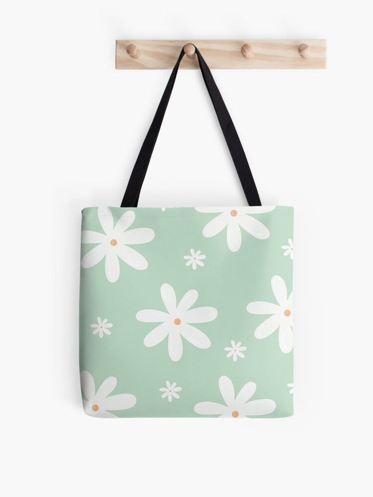 Daisy Canvas Tote Bag Daisy Flower Bag Aesthetic Tote Y2K 