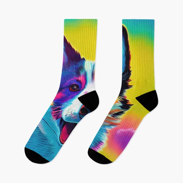 Item preview, psychedelic happy corgi designed and sold by Aliveforfun.
