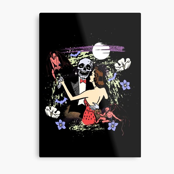Dancing Skeletons Metal Print for Sale by Introvertz  Redbubble