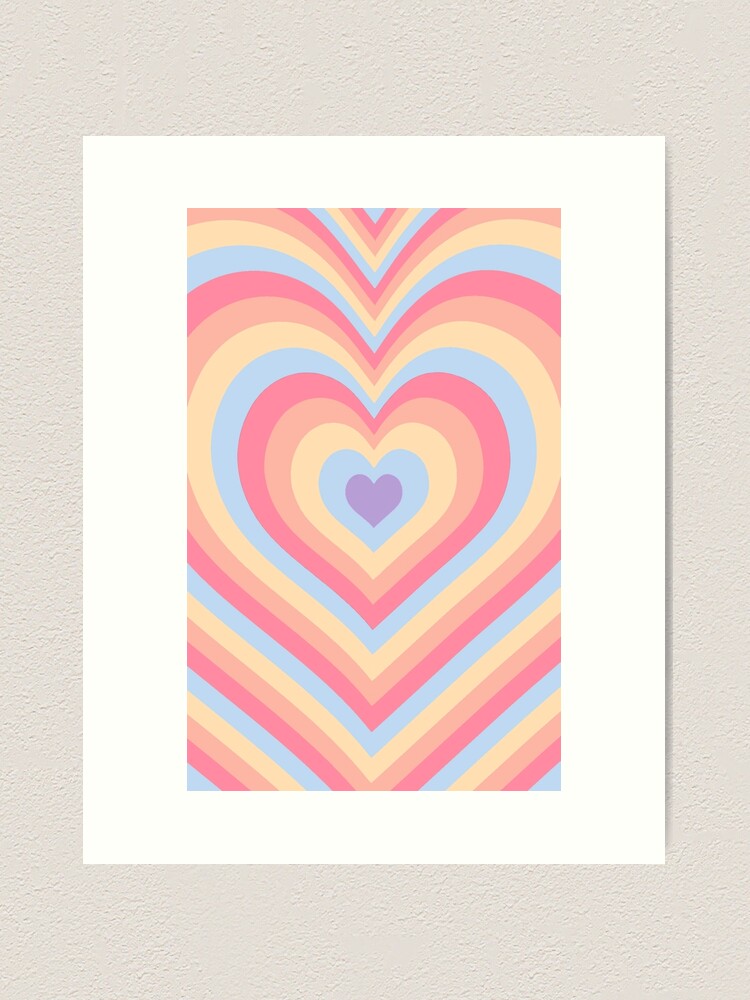 Rainbow y2k Aesthetic Hearts - Hearts - Posters and Art Prints